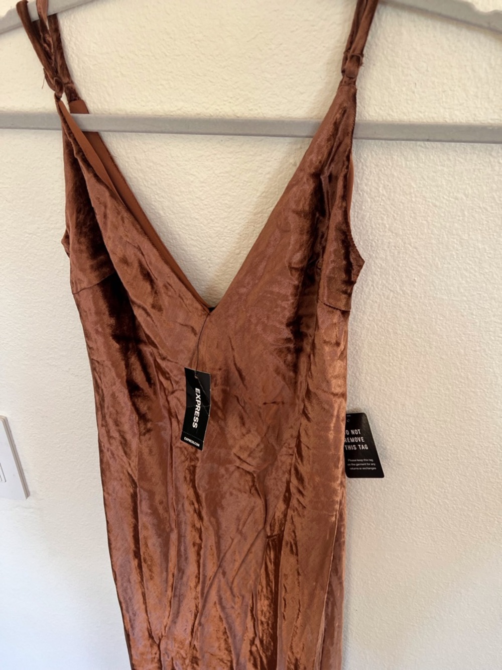 Express Velvet Maxi Slip Dress - Picture 3 of 4
